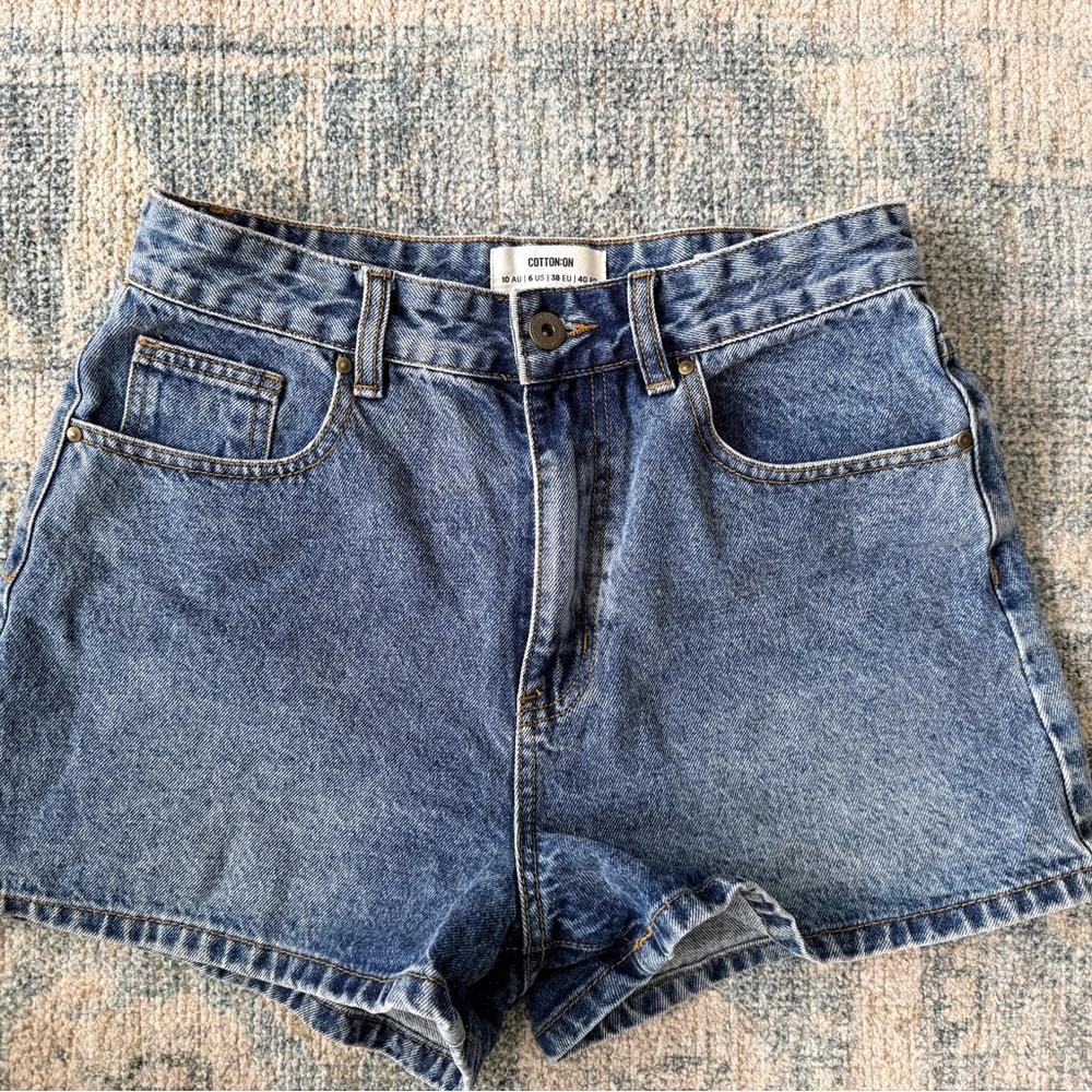 Cotton On High Rise Mom Shorts